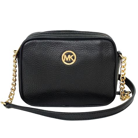 michael kors small flap leather crossbody in black|micheal Kors crossbody bags.